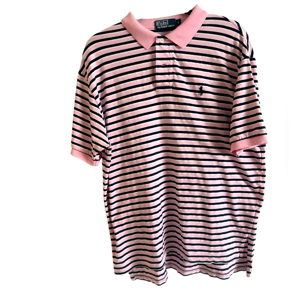Polo by Ralph Lauren Pink Striped Men's Shirt size Large